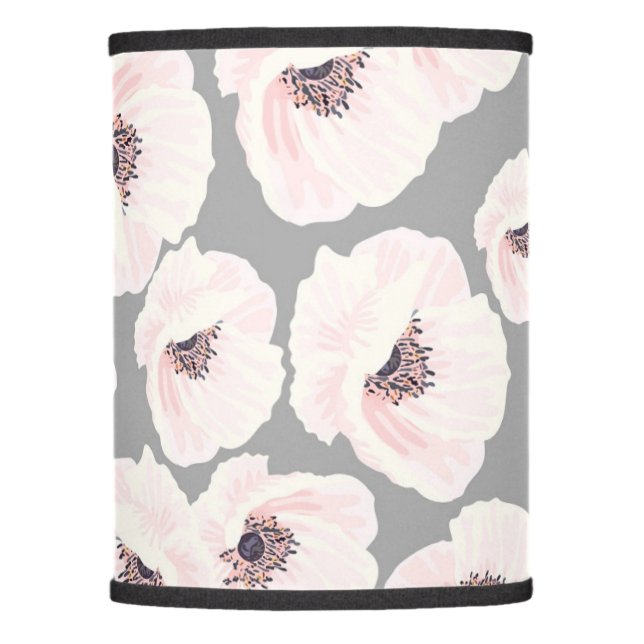 White Anemones Floral lamp (Front)