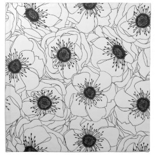 White Anemones Napkin