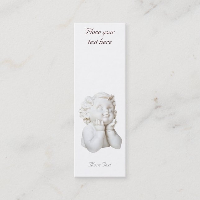 White Angel - bookmark Mini Business Card (Front)