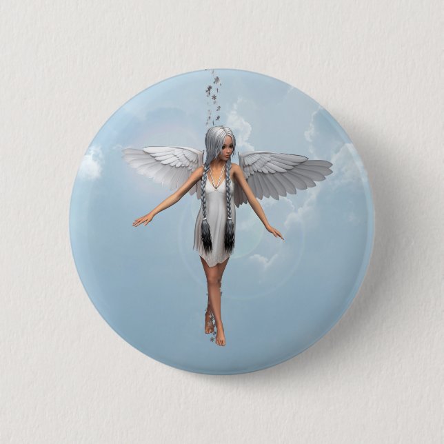 White Angel Button (Front)