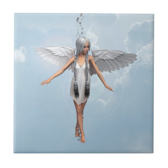 White Angel Ceramic Tile (Front)
