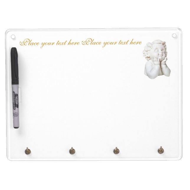 White Angel Dry Erase Board With Keychain Holder (Front)