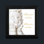 White Angel Keepsake Box<br><div class="desc">Sculpture of a lovely Cupid. Space for your love message beside it.   Useful for celebrations and events like wedding,  anniversary,    Valentine's day.</div>