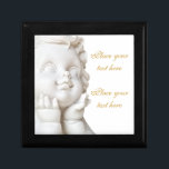 White Angel Keepsake Box<br><div class="desc">Sculpture of a lovely Cupid. Space for your love message beside it. Useful for celebrations and events like wedding, anniversary, Valentine's day.</div>