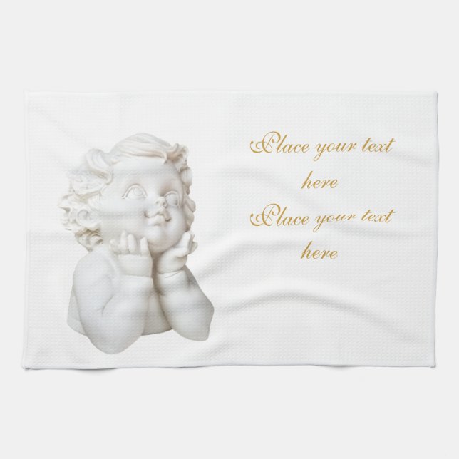 White Angel Kitchen Towel (Horizontal)