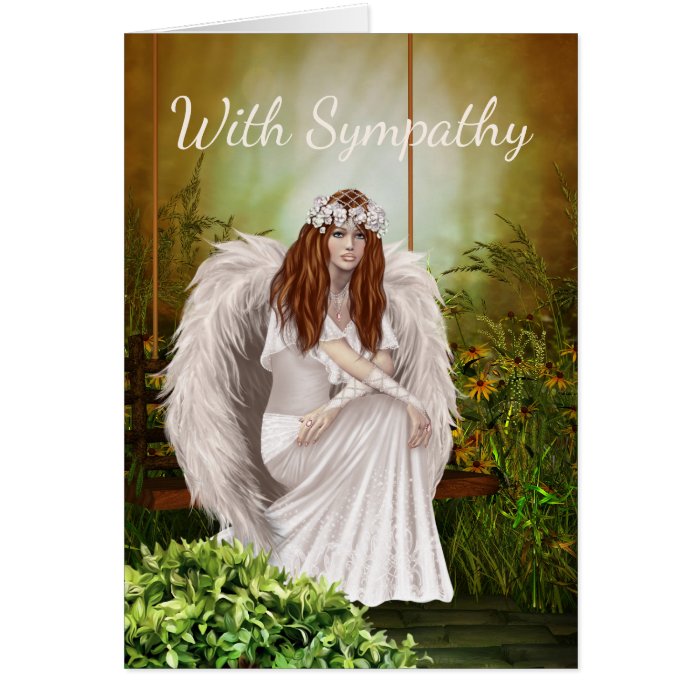 White Angel Sympathy Card Zazzle
