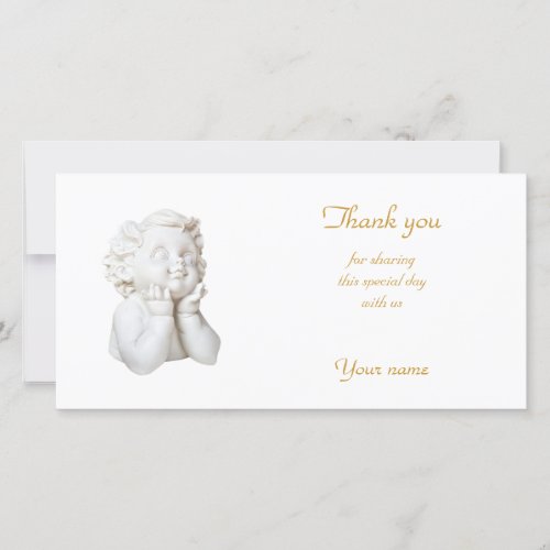 White Angel Thank You Card