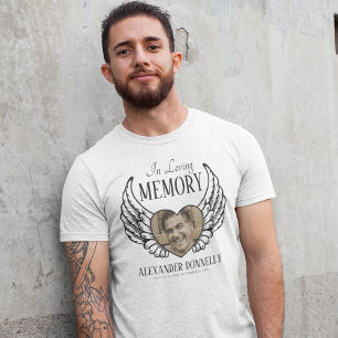 White Angel Wings Memorial Photo T-Shirt