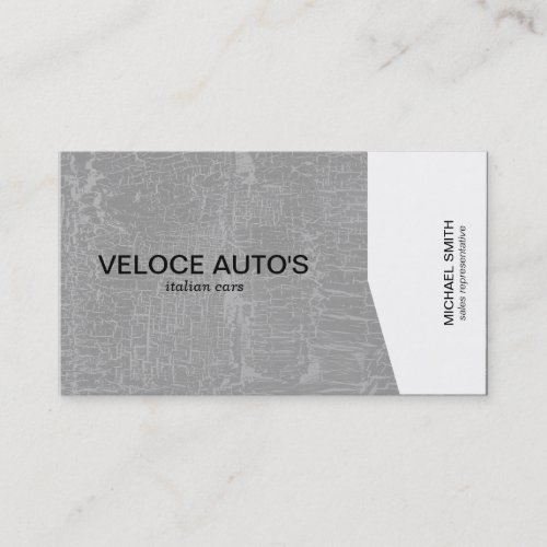 White Angle  Gray Marbled Business Card