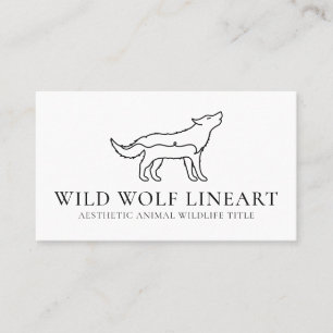 White Animal Wild Nature Wolf Business Card