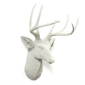 White Antlers with White Stag Deer Head (Right)