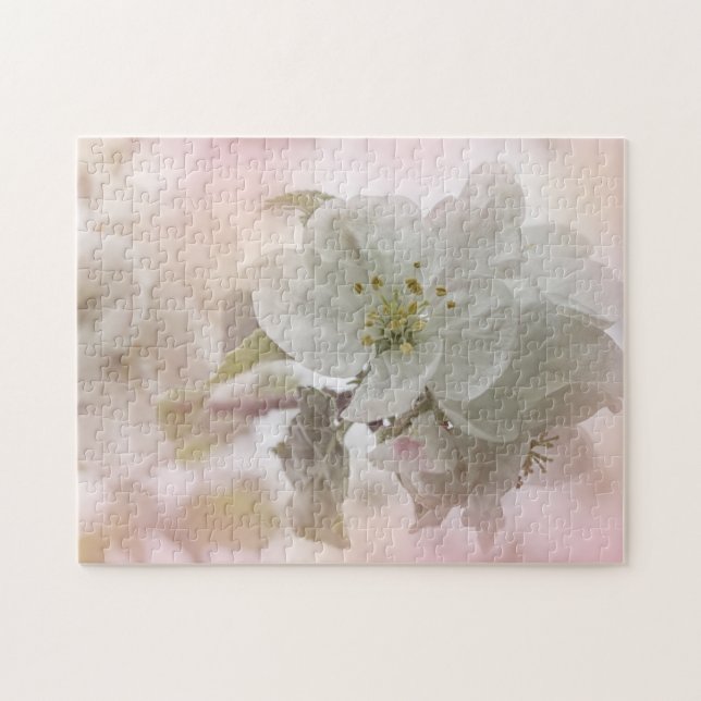 White Apple Blossom Photograph Jigsaw Puzzle (Horizontal)