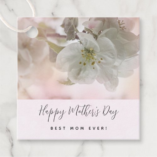 White Apple Blossom Photograph Mothers Day Favor Tags