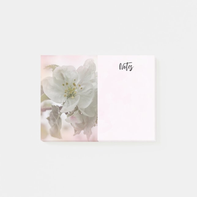 White Apple Blossom Photograph Post-it Notes (Front)