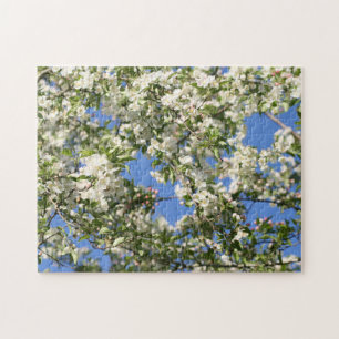 White Apple Blossoms Jigsaw Puzzle