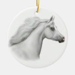 White Arabian Horse Ornament