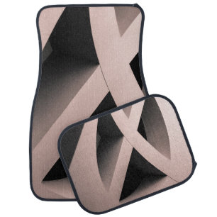 WHITE ARCHITECTURAL DESIGN CAR FLOOR MAT