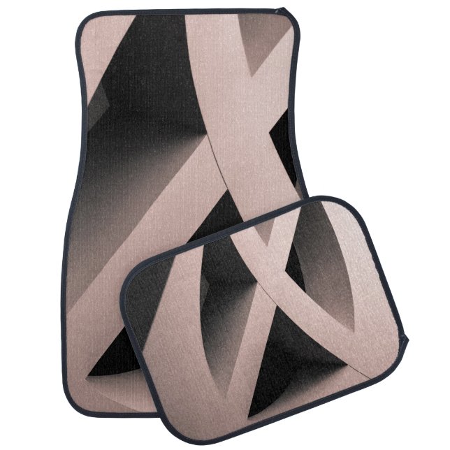 WHITE ARCHITECTURAL DESIGN CAR FLOOR MAT (Set)