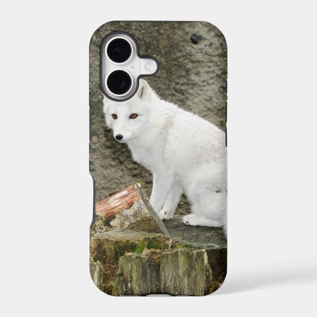 White arctic fox iphone case (Back)