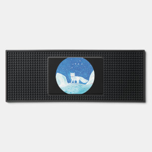 White Arctic Fox (Vulpes lagopus) Illustration Bar Mat