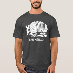 White Armadillo Personalized Graphic T-Shirt