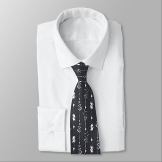 White Arrows Neck Tie
