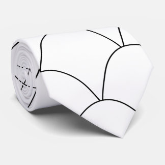 White Art Deco Design Neck Tie