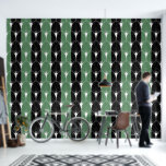 White Art Deco Pattern on green black stripes Wallpaper<br><div class="desc">Green and black stripes are seamless with a white art deco pattern overlay.
You can change green and black stripe colors.</div>