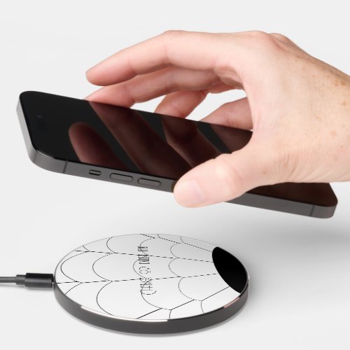 White Art Deco Shell Design Mobile Phone Wireless Charger
