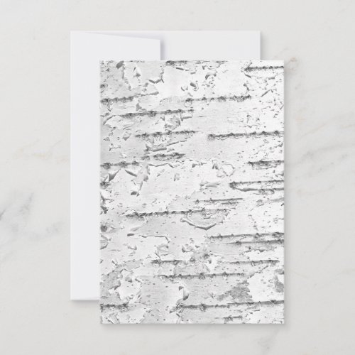 White as in Birch Bark   Thank You Card