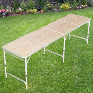 White Ash Wood Beer Pong Table