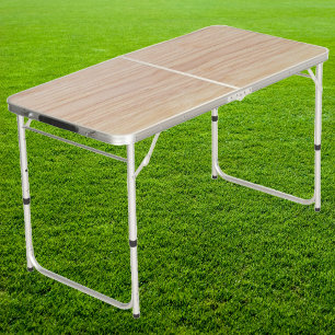 White Ash Wood Tailgate Beer Pong Table