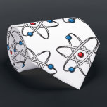 White Atom Molecule Pattern Teacher Science Neck Tie<br><div class="desc">This cute atom molecule pattern is great for the scientist,  teacher,  or science lover in your life.</div>