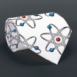 White Atom Molecule Pattern Teacher Science Neck Tie<br><div class="desc">This cute atom molecule pattern is great for the scientist,  teacher,  or science lover in your life.</div>