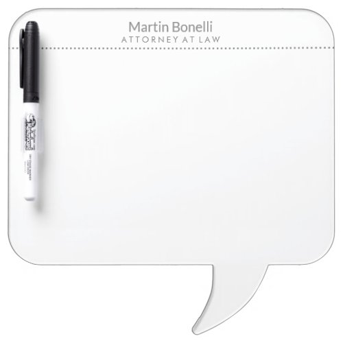White Attorney at Law Excellent Traditional Simple Dry Erase Board