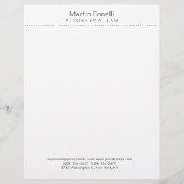White Attorney at Law Excellent Traditional Simple Letterhead