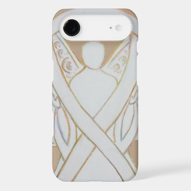 White Awareness Ribbon Angel Custom iPhone 7 Case (Back)