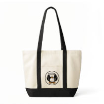 White Awareness Ribbon Penguin Tote Bag