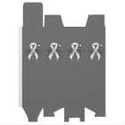 White Awareness Ribbon with Butterfly