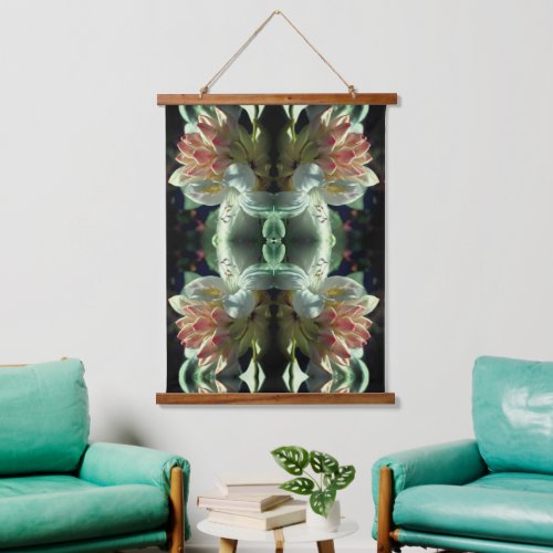 White Azalea Flower Blossom And Bud Abstract Hanging Tapestry