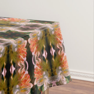 White Azalea Flower Blossom And Bud Abstract Tablecloth