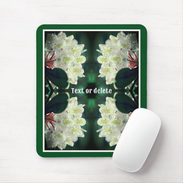 White Azalea Flower With Raindrops Personalized Mouse Pad (With Mouse)