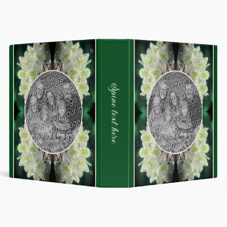 White Azalea Flowers Frame Add Your Photo 3 Ring Binder