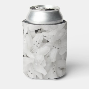 White Azalea Flowers Photography Art Can Cooler by TheBrideShop at Zazzle