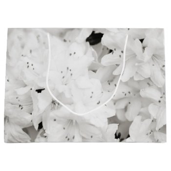 White Azalea Flowers Photography Art Large Gift Bag by TheBrideShop at Zazzle