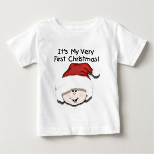 White Baby 1st Christmas Baby T-Shirt