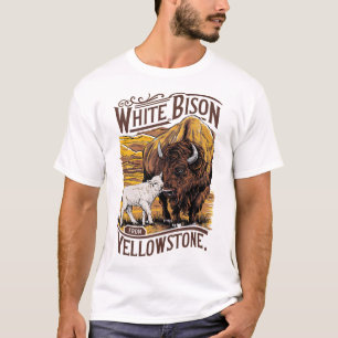 WHITE BABY BISON PROPHECY CALF FROM YELLOWSTONE  T-Shirt