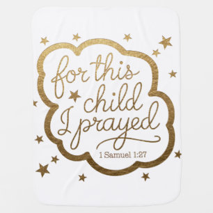 White Baby Blanket Bible Verse Blessings