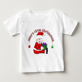 White Baby Elf 1st Christmas T-Shirt