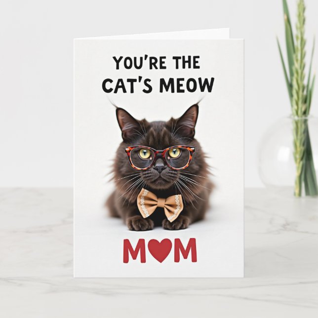 White Backdrop Cat Card (Front)